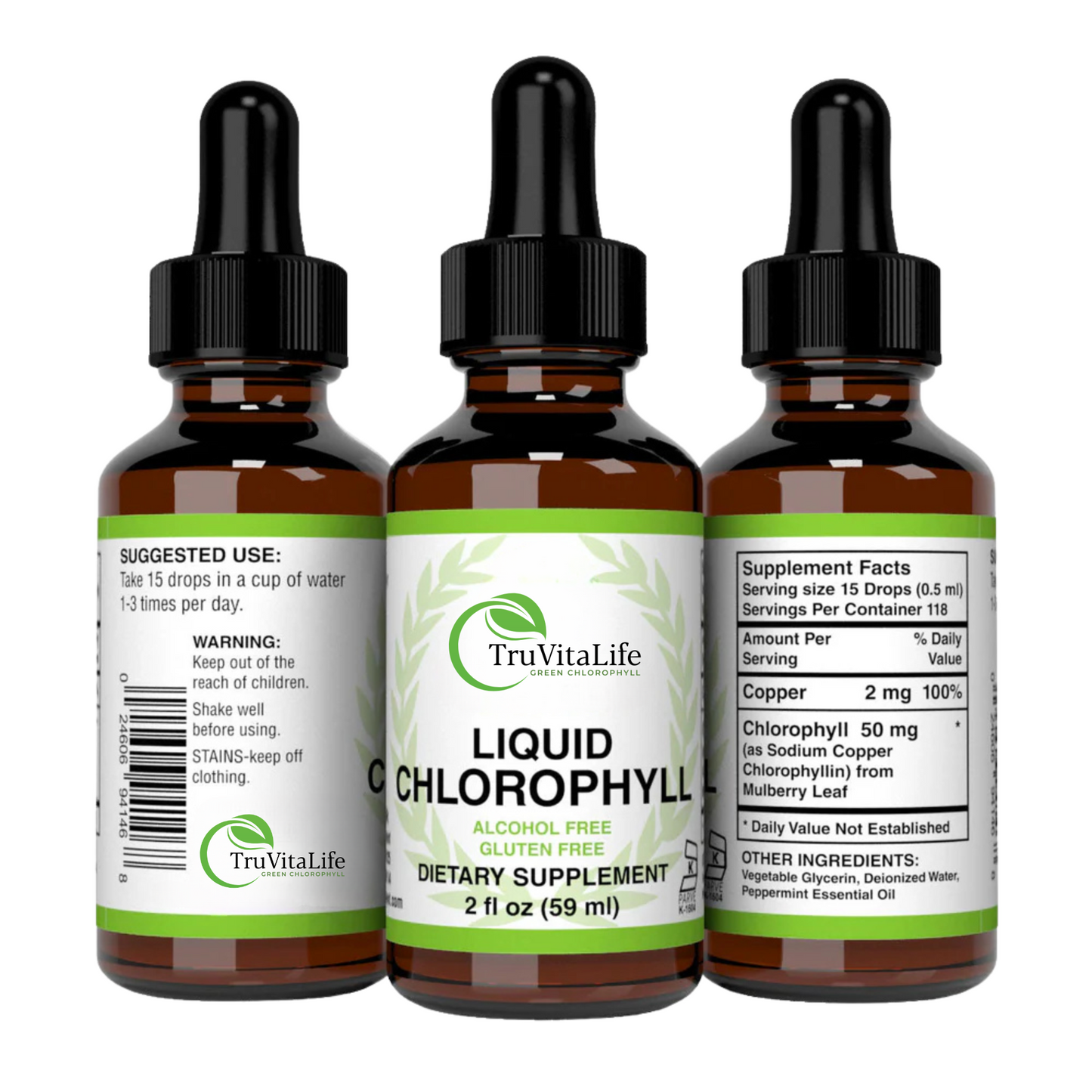 Chlorophyll Liquid Drops with Copper for Max Absorption