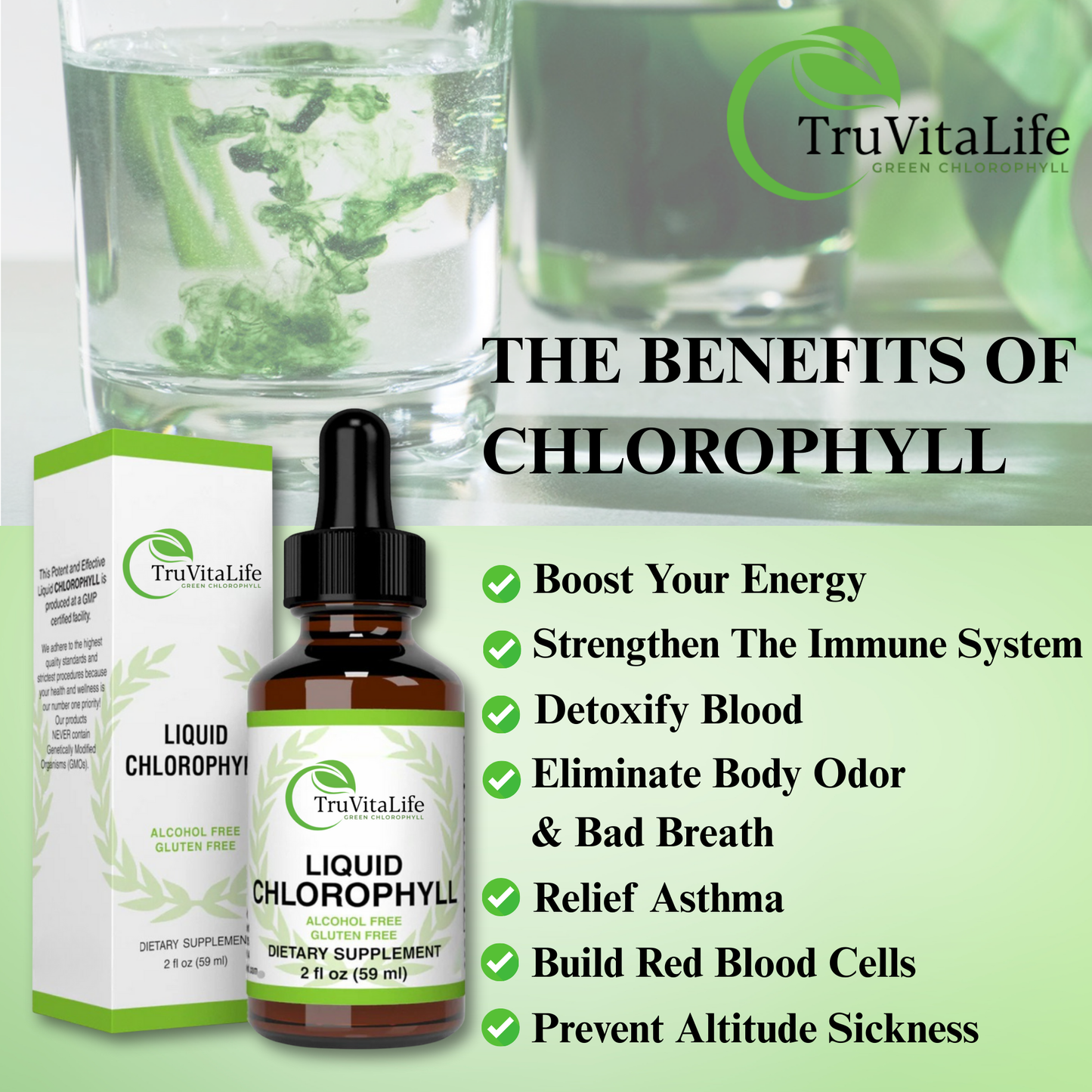 Chlorophyll Liquid Drops with Copper for Max Absorption