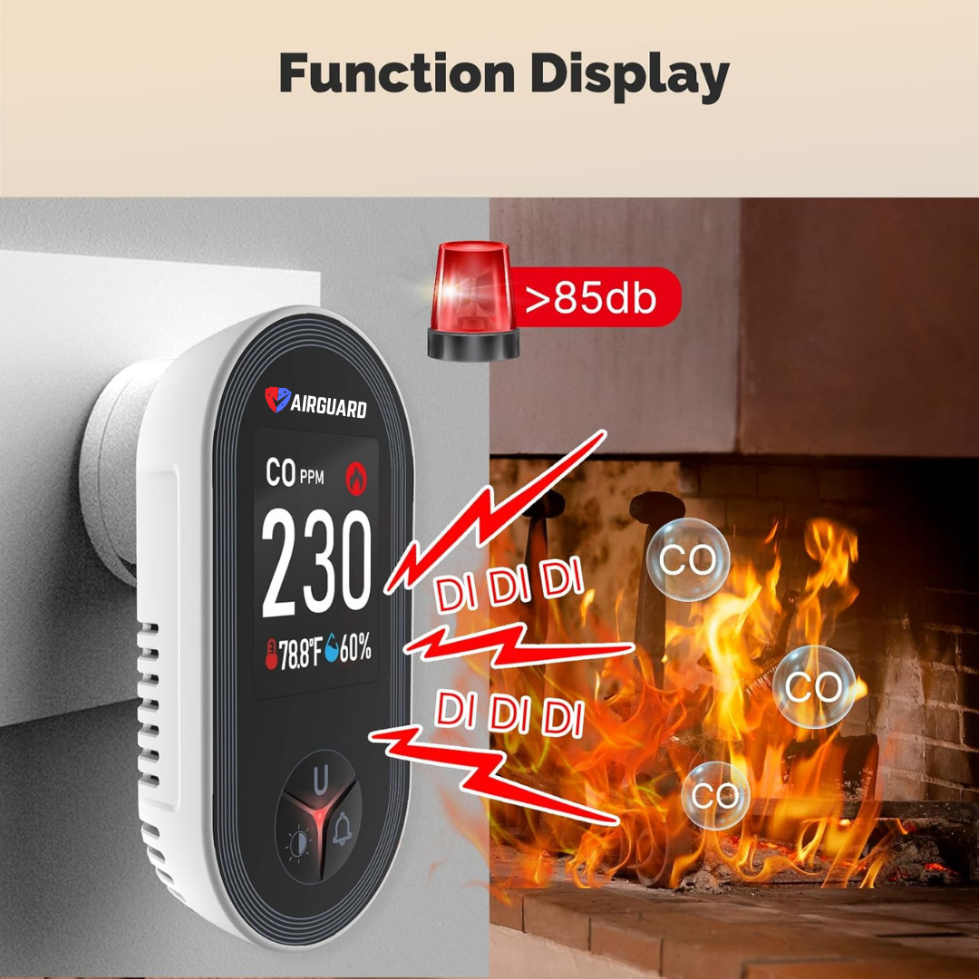 AirGuard™ Portable Carbon Monoxide (CO) Detector 3-in-1 | №1 LifeSaver Detector