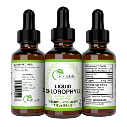 Chlorophyll Liquid Drops with Copper for Max Absorption